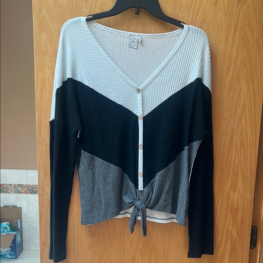 Paper Crane Waffle Knit Top in White